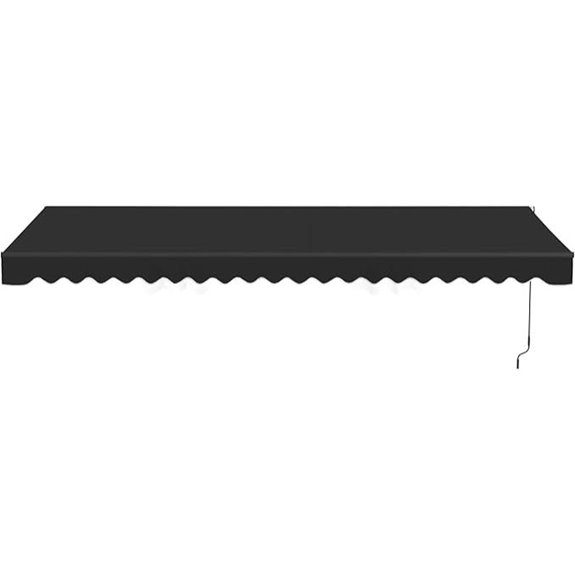 Aleko 20x10 ft Caribbean Electric Black Frame Awning