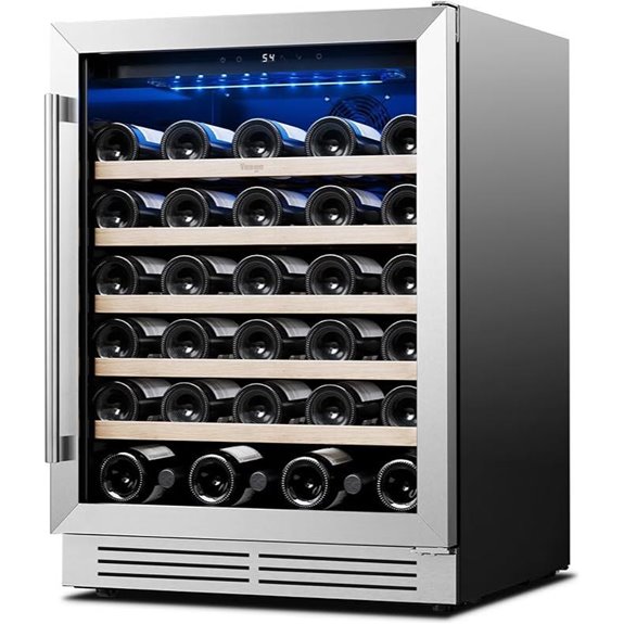 Yeego 24-Inch Wine Cooler Holds 52 Bottles