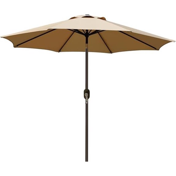 Blissun 9' Outdoor Patio Umbrella with Tilt and Crank