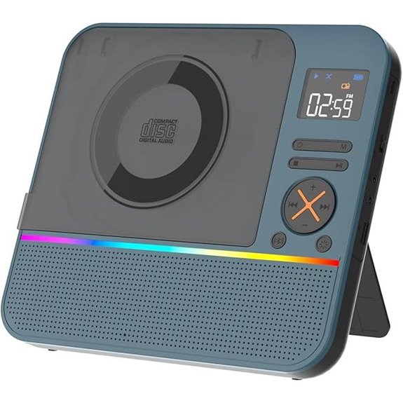 Portable CD Player with Bluetooth RGB Light & Remote