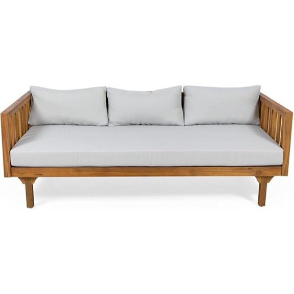 Christopher Knight Tina Outdoor Daybed with Acacia Wood