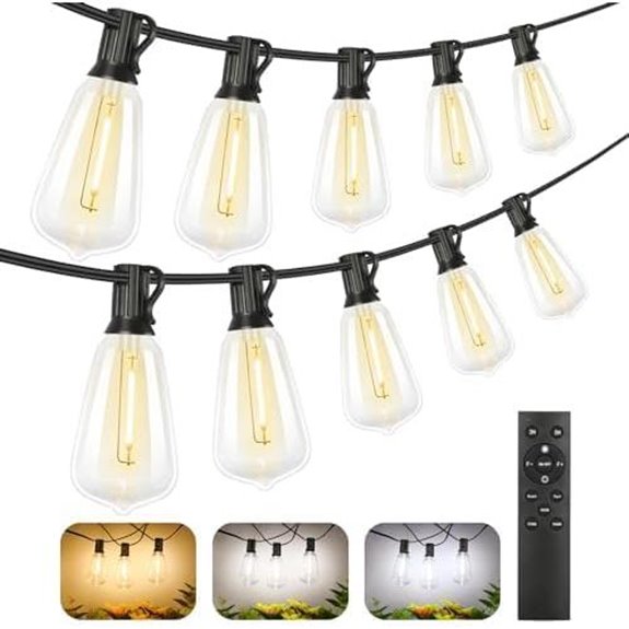 Brightever 3-Color LED Outdoor String Lights (100ft)