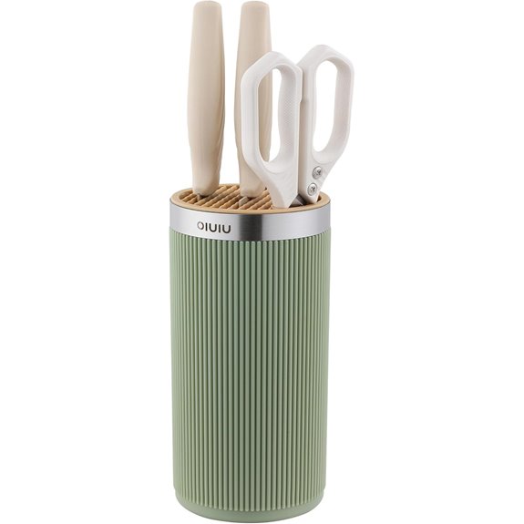 OLULU Universal Round Knife Block Holder Green-Yellow