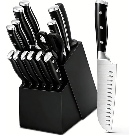 15-Piece High Carbon Stainless Steel Knife Set