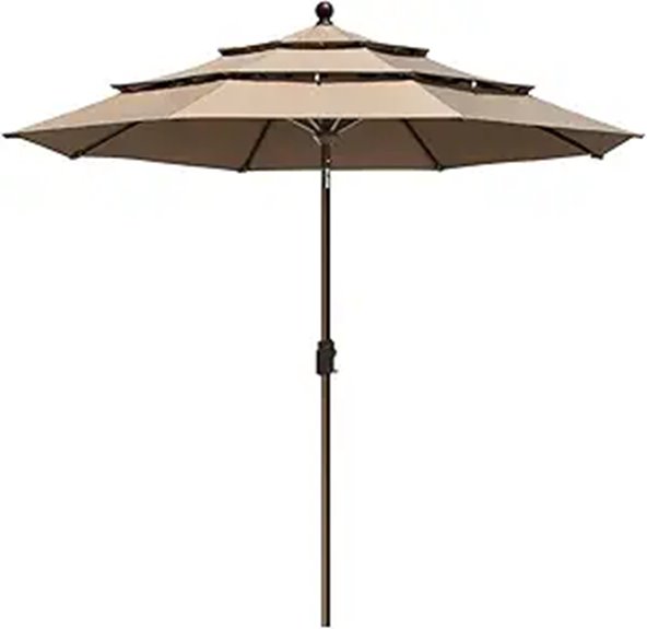 EliteShade 10-Year Non-Fading Patio Market Umbrella