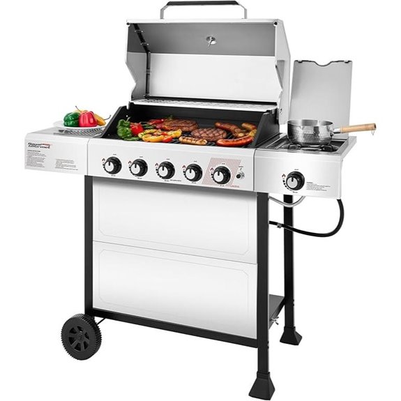 Royal Gourmet 5-Burner Gas Grill with Side Burner