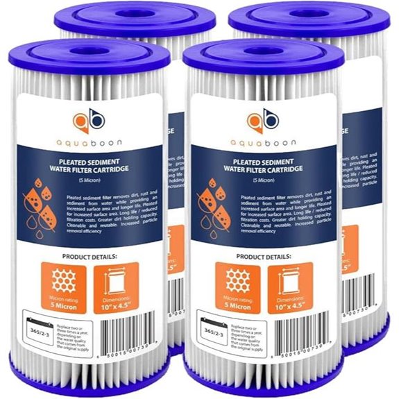Aquaboon 5 Micron Sediment Water Filter Cartridge (4-Pack)