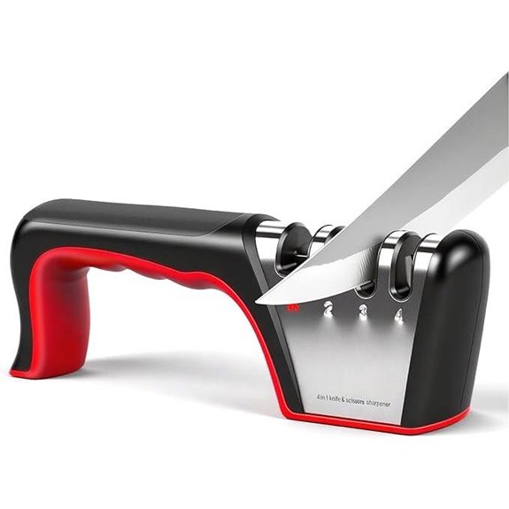 4-in-1 Manual Knife Sharpener with 4 Stages