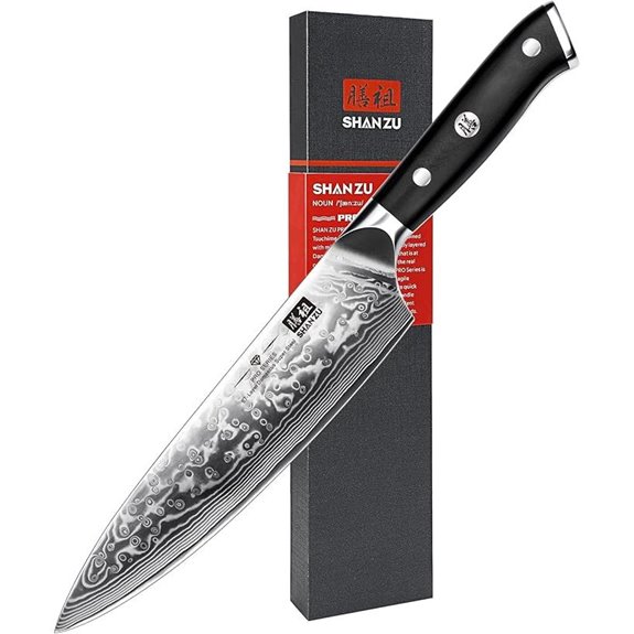 SHAN ZU 8-Inch Japanese Steel Damascus Kitchen Knife