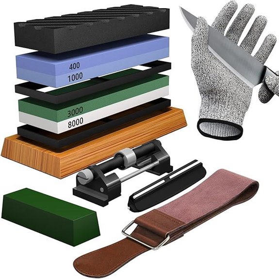 Knife Sharpening Stone Kit with Accessories