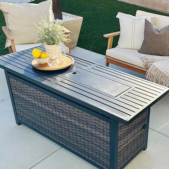 Sophia & William 56-Inch Outdoor Gas Fire Pit Table