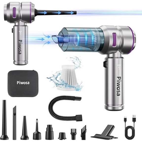 Cordless Handheld Vacuum with LED Light and Blower
