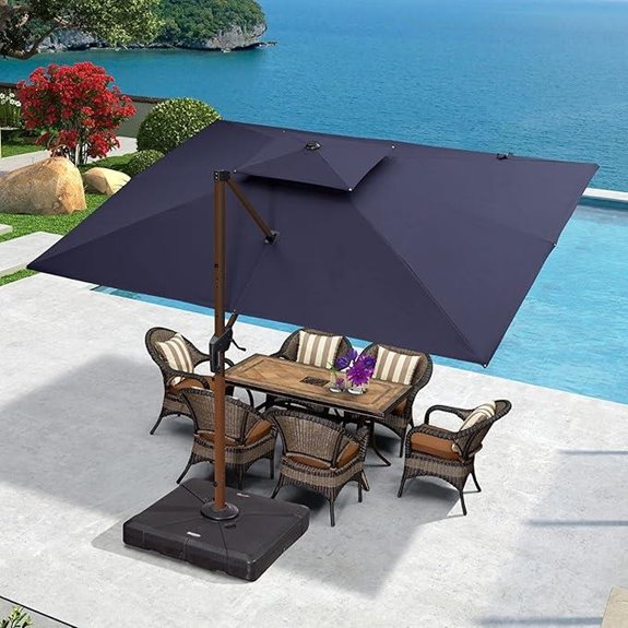 Purple Leaf 9x12 Double Top Patio Umbrella