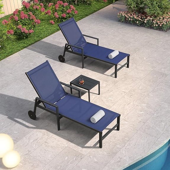 Purple Leaf Outdoor Lounge Chairs (2 Pack)