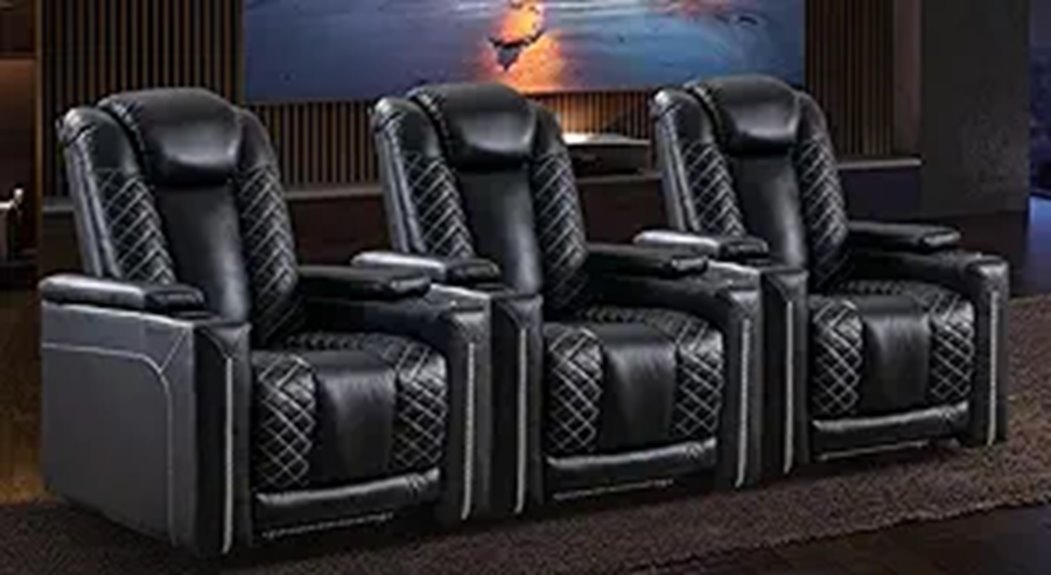CANMOV 3-Piece Power Recliner Set with USB & Lighting