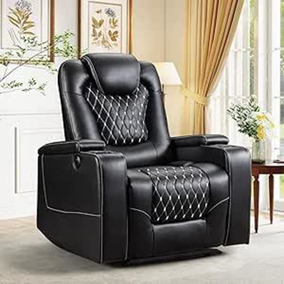 ANJ Power Recliner Chair with USB & Cup Holders