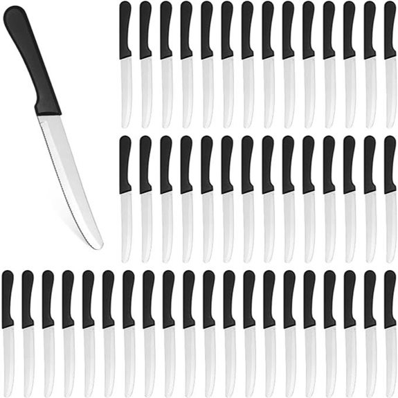 Geelin 50 Pcs 8.5-Inch Serrated Steak Knives