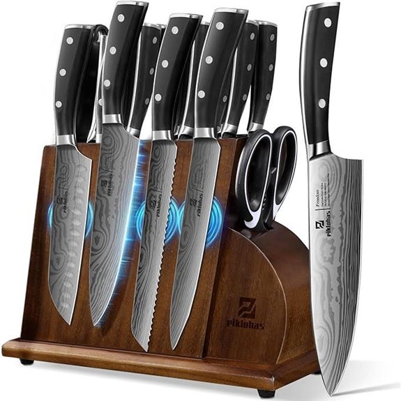 17-Piece German Carbon Stainless Steel Knife Set