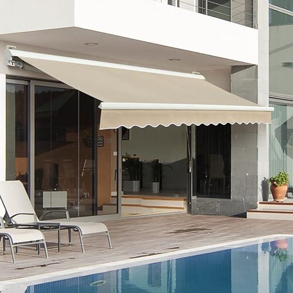 Diensweek 12'x10' Retractable Motorized Patio Awning