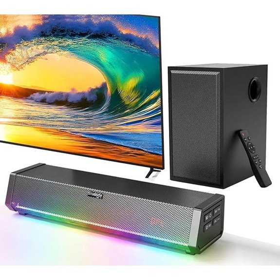 Wireless Soundbar with Subwoofer and Remote