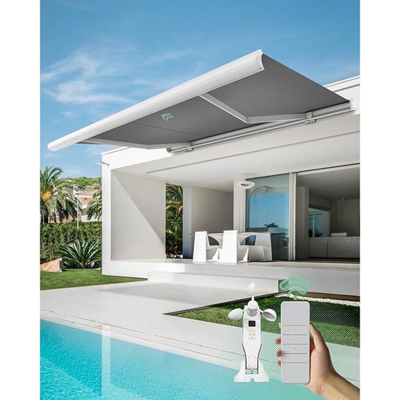 Yoolax 12'x8.2' Motorized Retractable Patio Awning