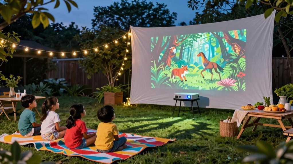 backyard learning with projectors