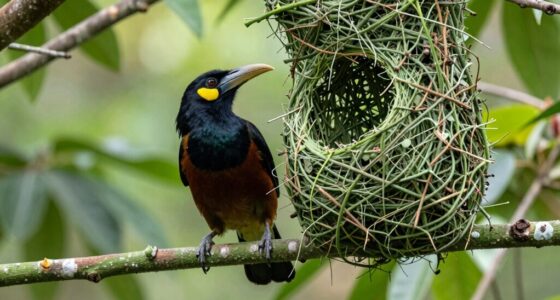 bird nesting upside down