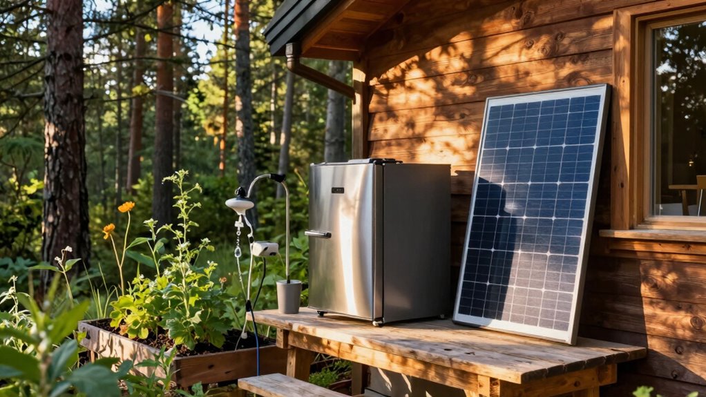 efficient solar cabin living