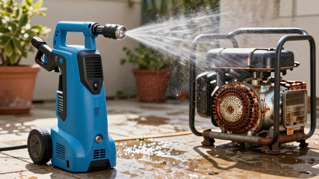 electric vs gas pressure washers