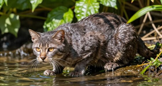 fishing cat swimming behavior