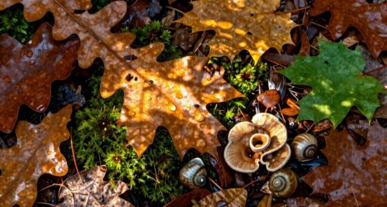 hidden ecosystems under leaves