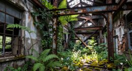 nature reclaiming abandoned sites