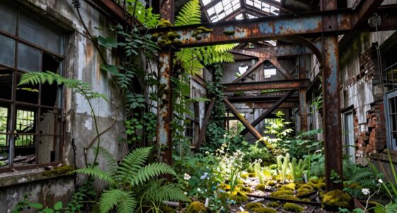 nature reclaiming abandoned sites