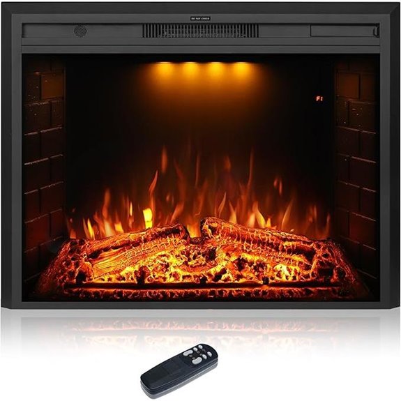 remote controlled electric fireplace