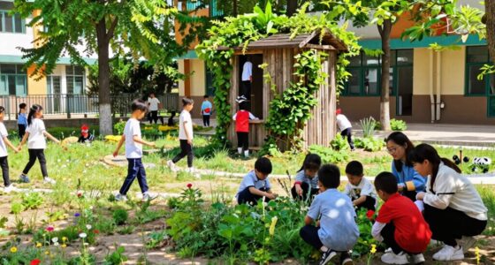 teachers enhancing lively schoolyards