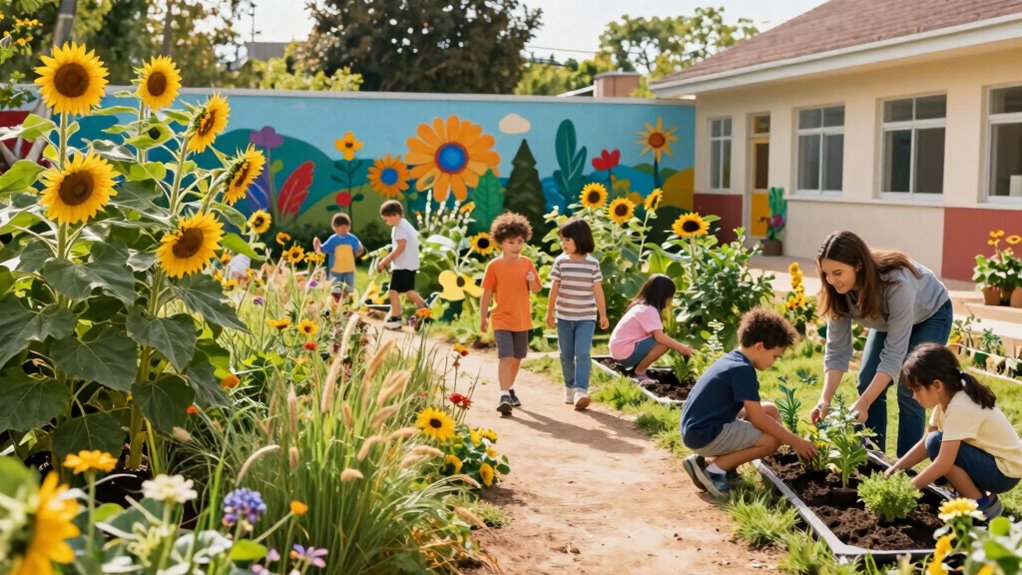 wildflowers and natural playgrounds