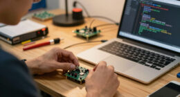 MorphoHDL: A minimalistic language for growing circuits